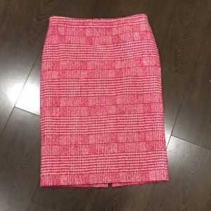 J.Crew pencil skirt checkered